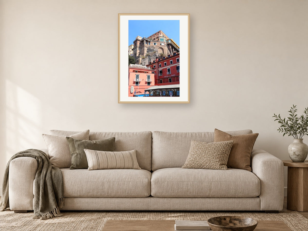 Sorrento Hotel Il Faro - Framed Fine Art Print, Italy