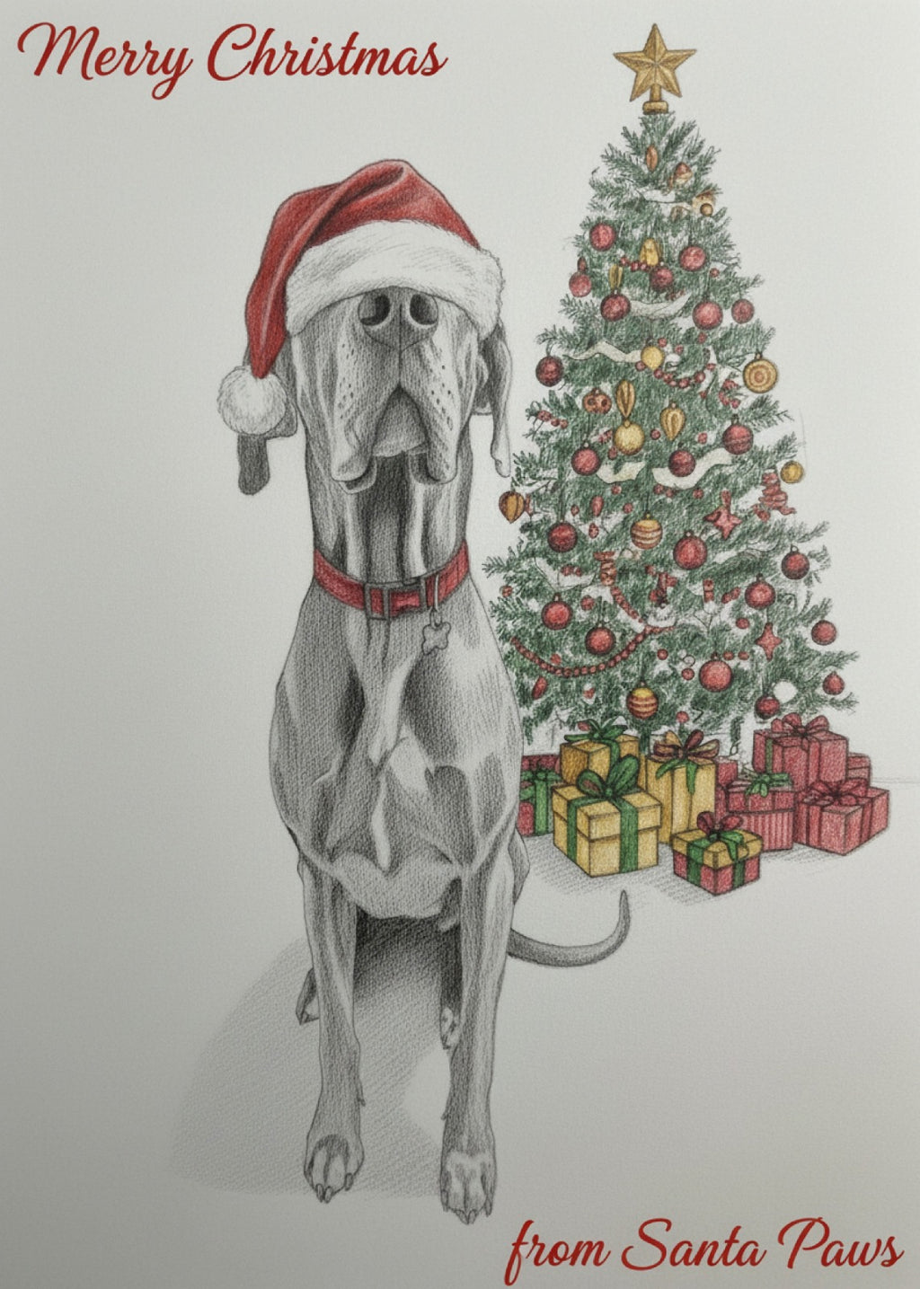 Mila Santa Paws Christmas Cards | Pack of 10