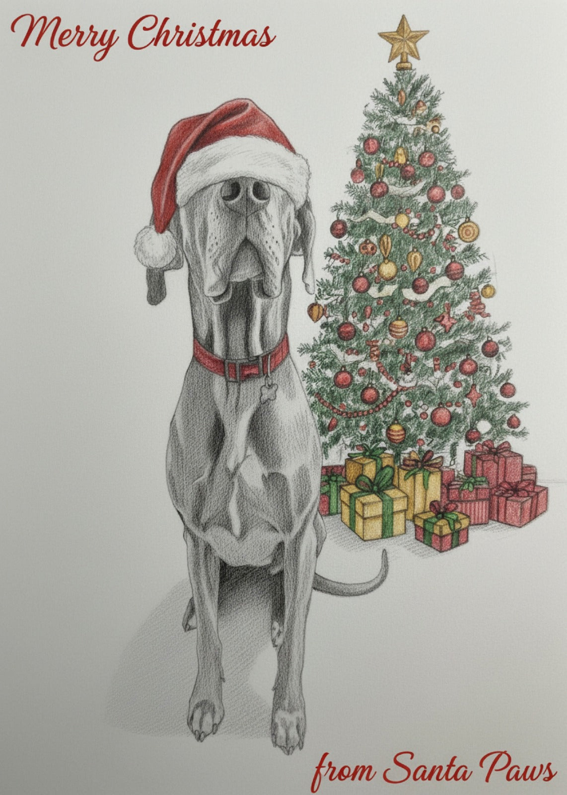 Mila Santa Paws Christmas Cards | Pack of 10